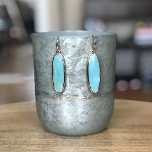 Gold and turquoise earrings